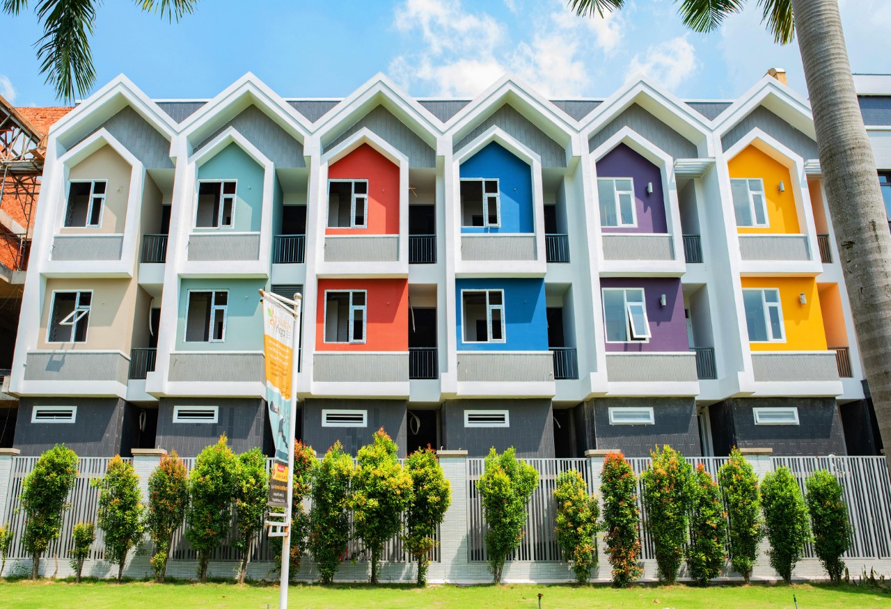 Nha pho duon so 12, phuong Hiep Binh Phuoc, Quan Thu Duc, xay 1 tret, 1 lung, 2 lau